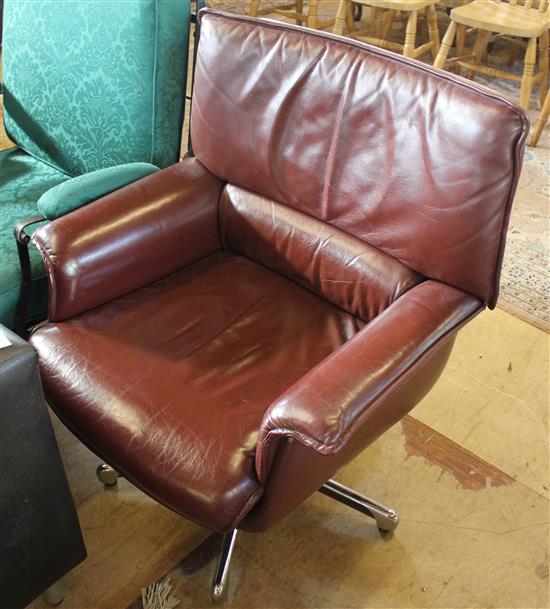 Leather & chrome chair